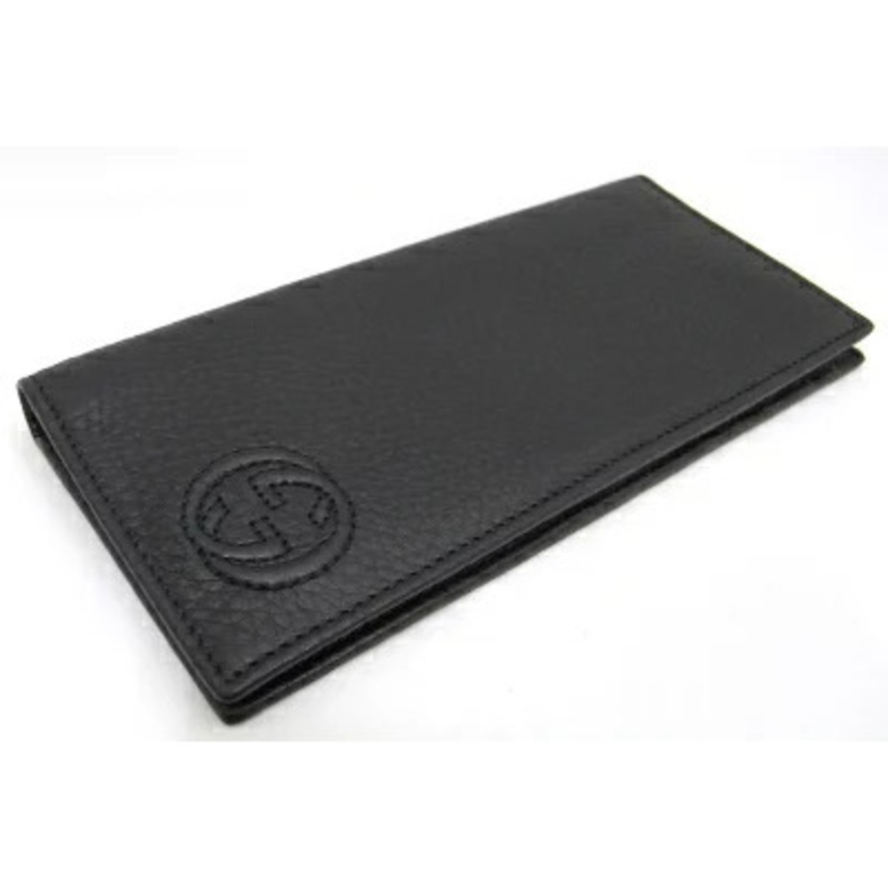 Gucci Soho Long Wallet Bi fold Wallet Bill Leather Black - Picture 1 of 3